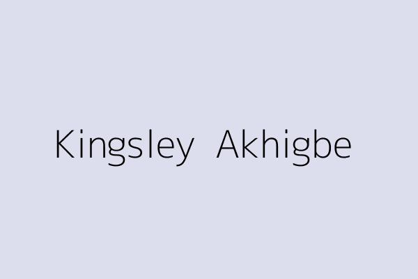 Kingsley  Akhigbe 